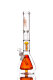 Black Leaf Perc. Bong 7mm Eis H=45cm