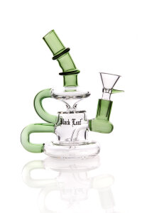 Black Leaf Recycler Dab Rig Ölbong mit Banger grün