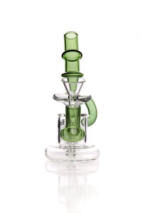 Black Leaf Recycler Dab Rig &Ouml;lbong mit Banger gr&uuml;n