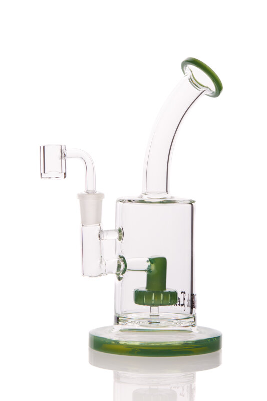 Black Leaf Dab Rig Ölbong Trommelperk. grün mit Banger