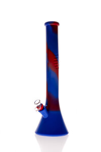 Silikon Bong Beaker rot-blau 44 cm