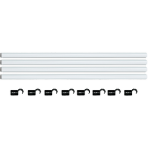 Homebox Fixture Poles, 4 Stangen 150cm, &Oslash; 22mm, 8 Haken kurz