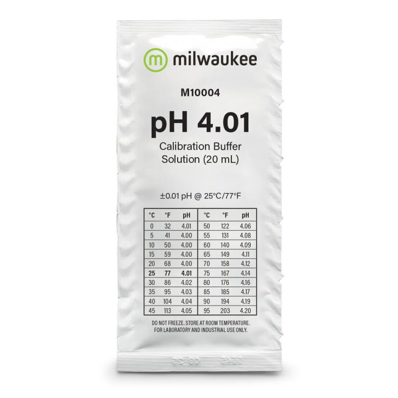 Milwaukee Eichfl&uuml;ssigkeit pH 4,01 20 ml