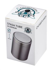 Aluminium Stash Tube Aufbewahrungsbehälter, silber