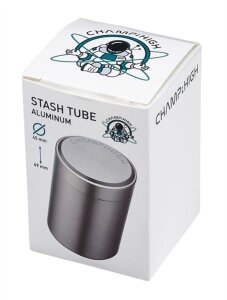 Aluminium Stash Tube Aufbewahrungsbehälter, silber