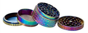 Metall Grinder 4-teilig  &Oslash; 65 mm  &quot;Rainbow&quot;