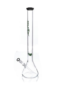 Zenit Bong Beaker Rasta 5mm mit Kickloch, Eis-Colour 18,8, H&ouml;he 60cm, Gr&uuml;n