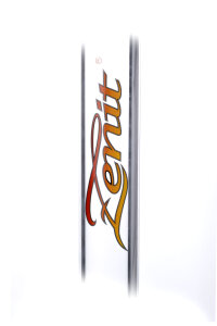 Zenit Bong Beaker Rasta 5mm ohne Kickloch, Hut Rasta 18,8, H&ouml;he 60cm, Orange