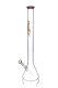 Zenit Bong Beaker Rasta 5mm ohne Kickloch, Hut Rasta 18,8, Höhe 60cm, Orange