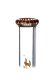 Zenit Bong Beaker Rasta 5mm ohne Kickloch, Hut Rasta 18,8, Höhe 60cm, Orange