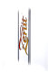 Zenit Bong Beaker Rasta 5mm ohne Kickloch, Hut Rasta 18,8, H&ouml;he 60cm, Orange