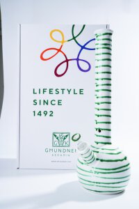 Gmundner Keramik Bong, Grüngeflammt H: 46 cm