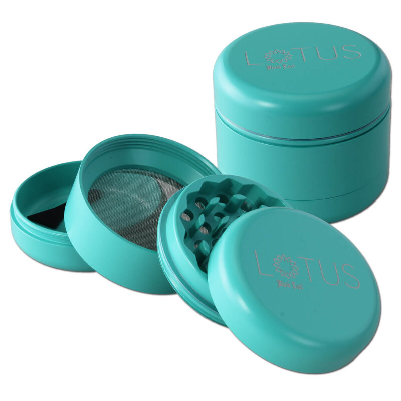 Alumühle Black Leaf Lotus türkis 4-tlg. keramikbeschichtet Ø55mm