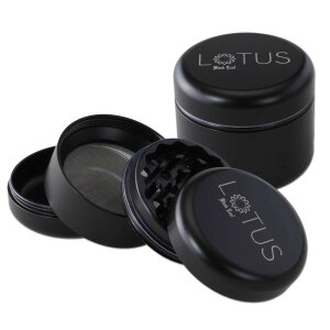 Alumühle Black Leaf Lotus schwarz 4-tlg. keramikbeschichtet Ø55mm