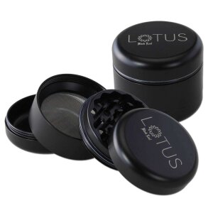 Alumühle Black Leaf Lotus schwarz 4-tlg. keramikbeschichtet Ø55mm