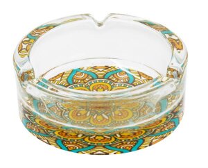 Glas-Aschenbecher rund, ø 10cm "Mandala"