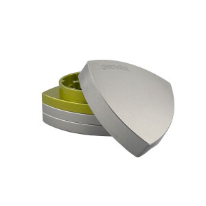Gleichdick Alu Grinder 4-teilig Natur/Limegreen