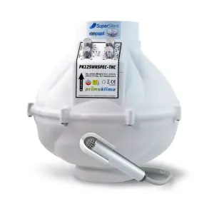 RVK 125 mm Prima Klima EC  800 m³/h Whisperblower Thermostat + Hygrostat und Drehzahlregler