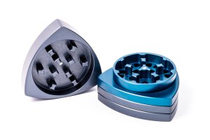 Gleichdick Alu Grinder 4-teilig Stahlblau/Blau