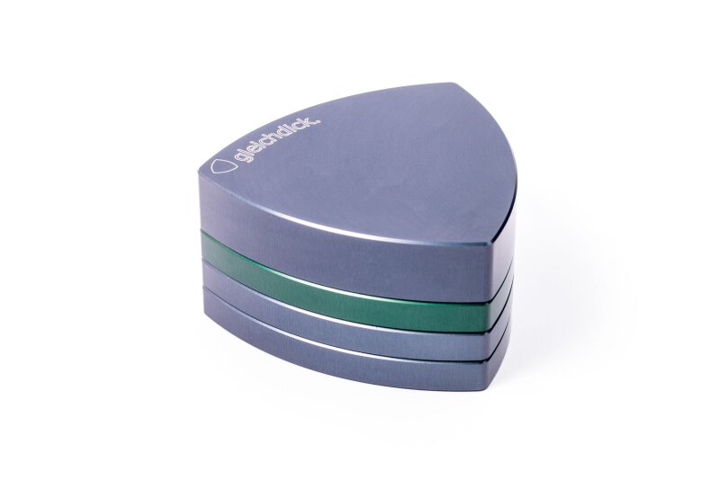 Gleichdick Alu Grinder 4-teilig Stahlblau/Grün