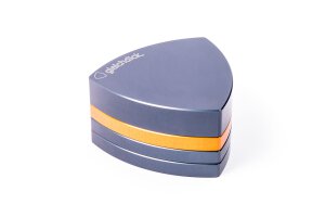 Gleichdick Alu Grinder 4-teilig Stahlblau/Orange