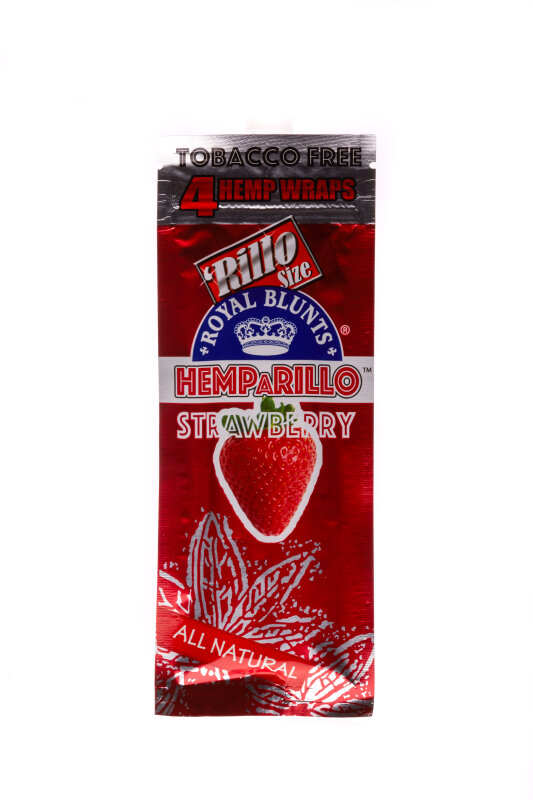 Royal Blunts Hemparillo Hemp Wraps Sweets Strawberry 4 St&uuml;ck