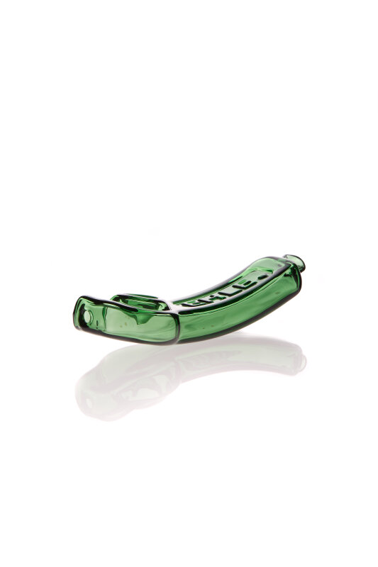 Ehle Handpfeife Glas gebogen gr&uuml;n