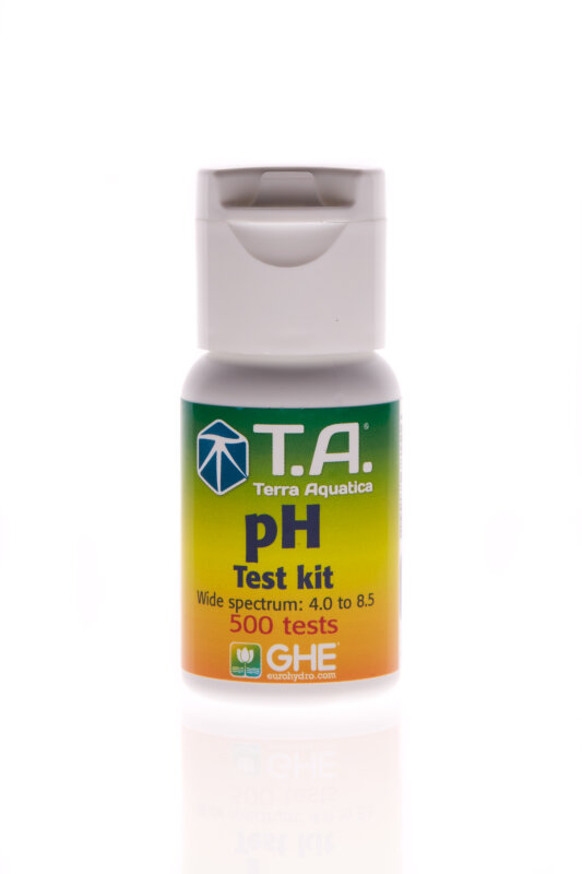 T.A. pH Test Kit mit Farbskala, Messbereich pH 4,0 - ph 8,5, 30 ml, reicht f&uuml;r 500 Tests