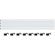 Homebox Fixture Poles, 4 Stangen 120cm, &Oslash; 22mm, 8 Haken kurz