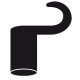 Homebox Plastikhaken lang Ø 22 mm 4 Stück
