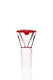 Zenit Flutschkopf Farbrand rot 18,8